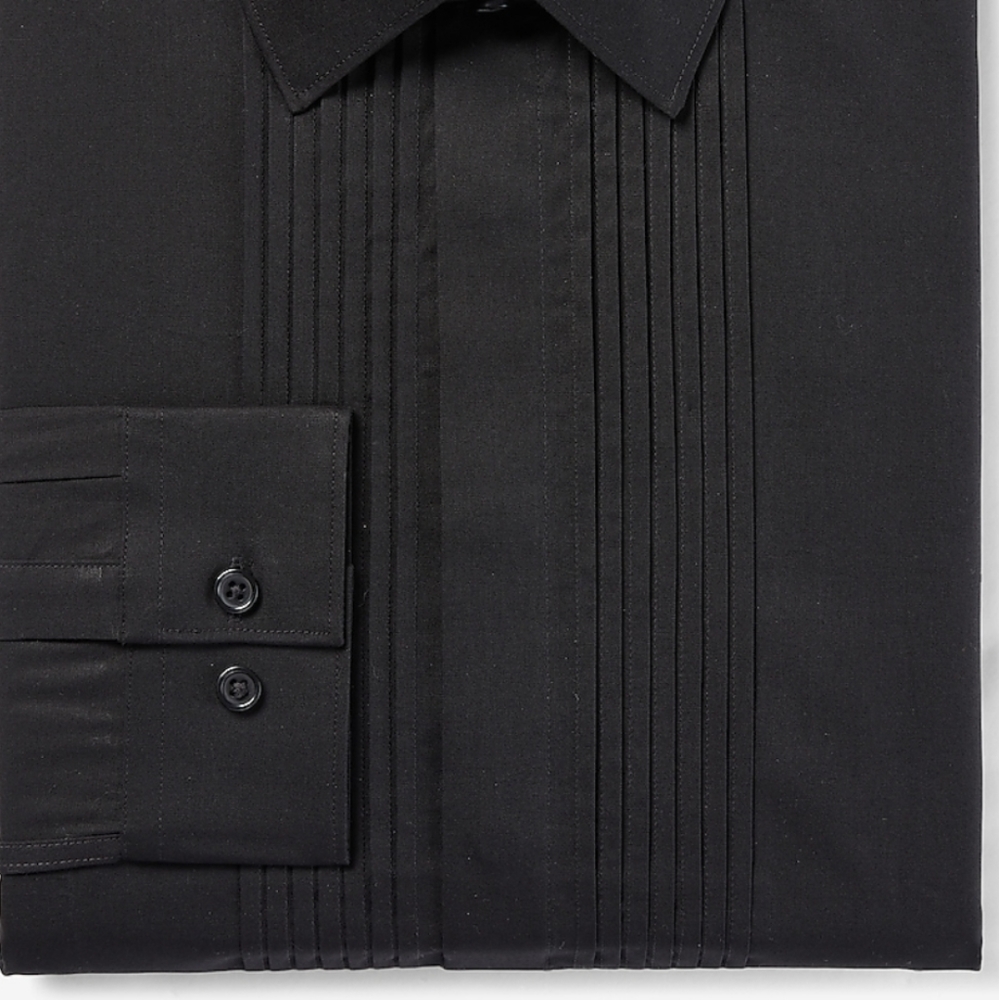 Express mens black slim tuxedo shirt XL